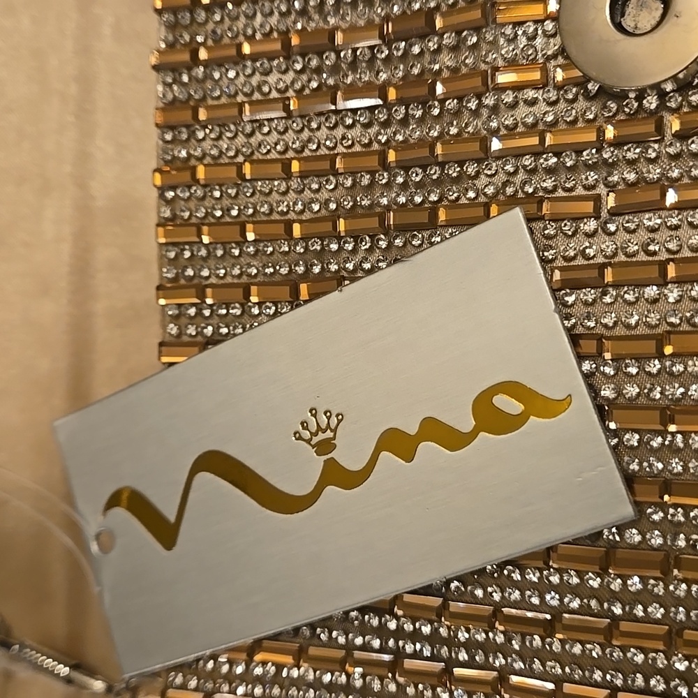 Nina Rose Gold And Silver Elegant Clutch - Picture 4 of 17